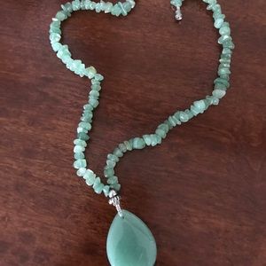 Turquoise rock necklace
